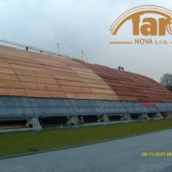Střešní konstrukce centra sportu a zdraví Olomouc